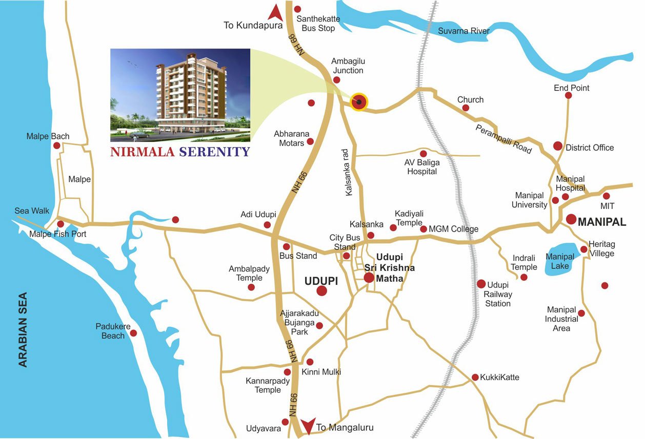 Location Nirmala Constructions Udupi